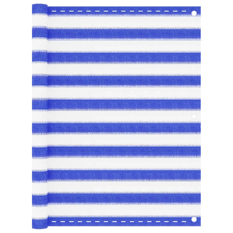 Helloshop26 - Écran de balcon brise pare vue protection confidentialité 120 x 500 cm PEHD bleu et blanc 02_0010116 - 3000543982723_0