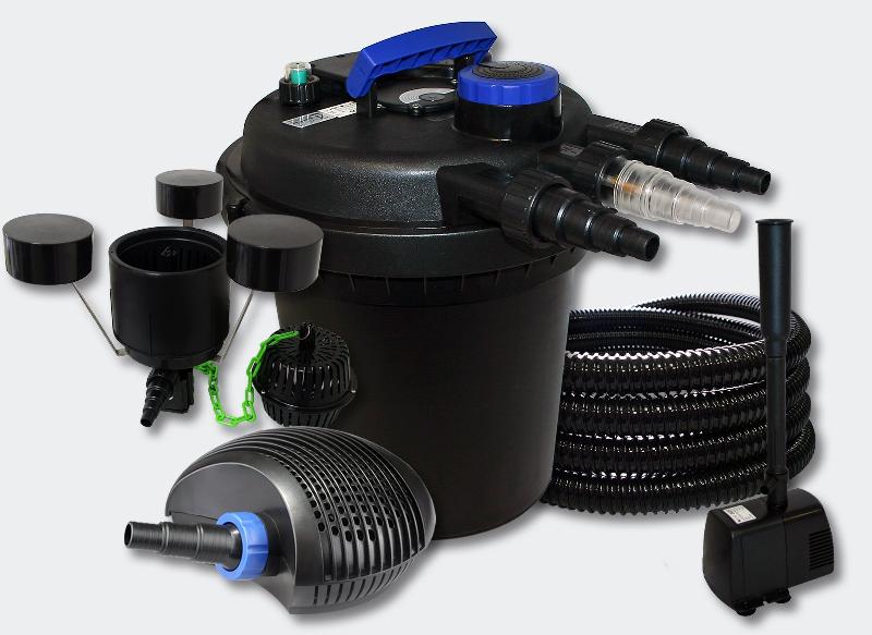 Kit filtration bassin 6000l 11 watts uvc 20 watts pompe tuyau skimmer fontaine 4216239_0