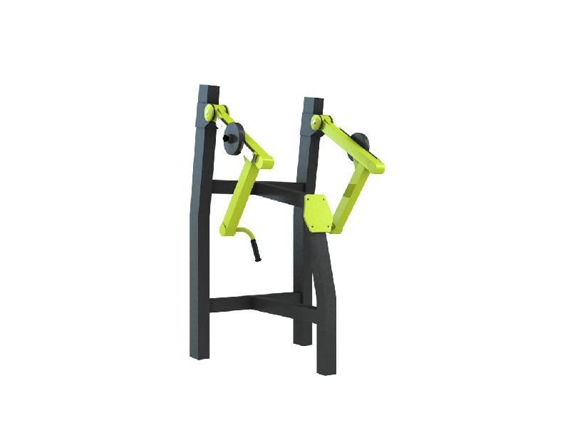 Appareil de musculation extérieur en acier galvanisé - Gamme LEST - Low Row Machine debout_0