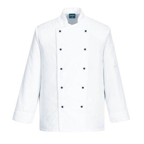 LOT DE 2 - PORTWEST C834 VESTE DE CUISINE SOMERSET BLANC - TAILLE L