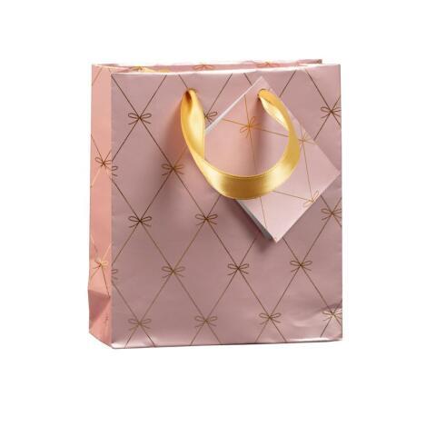 LOT DE 6 - SAC CADEAU ''PRIMEROSE'' 12 X 4,5 X 13,5 CM - ROSE