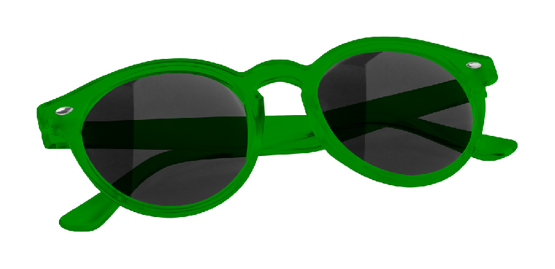 Lunettes de soleil en plastique - Protection UV400 - Couleur vert - 24g_0
