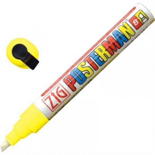 MARQUEUR WATERPROOF POUR ARDOISE 6 MM POSTERMAN SECURIT - JAUNE