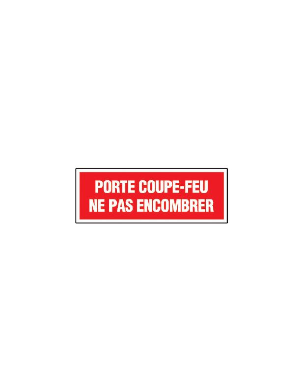 PANNEAU ''PORTE COUPE FEU NE METTEZ PAS D'OBSTACLE À LA FERMETURE'' 330X120MM - NOVAP - 4140506