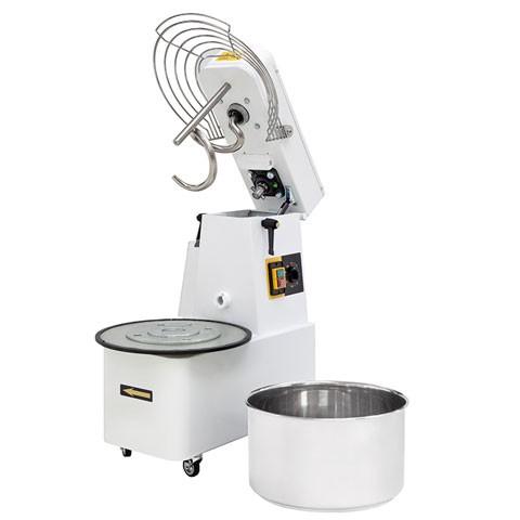 Pétrin à spirale professionnel 22L - Tête relevable et cuve extractible | Prismafood - 380_0