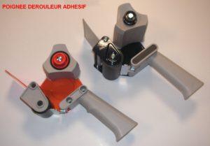 Poignée dérouleur adhésif PP PVC - légère, robuste et frein réglable - pour rouleaux 48-50 mm et 75 mm_0