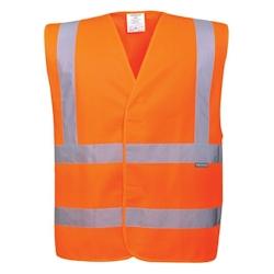 Portwest - Gilet de sécurité baudrier et double ceinture HV Orange Taille L-XL - L/XL orange 5036108141654_0