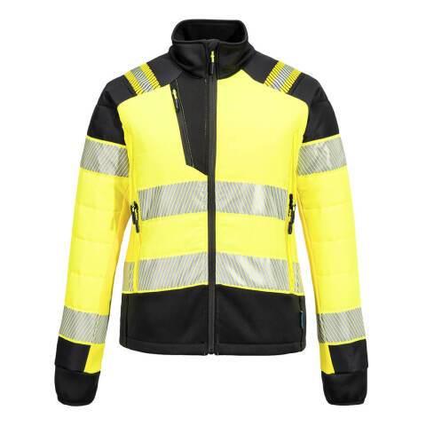 PORTWEST T171 VESTE BAFFLE HYBRIDE HV POUR FEMME PW3 JAUNE/NOIR - TAILLE S