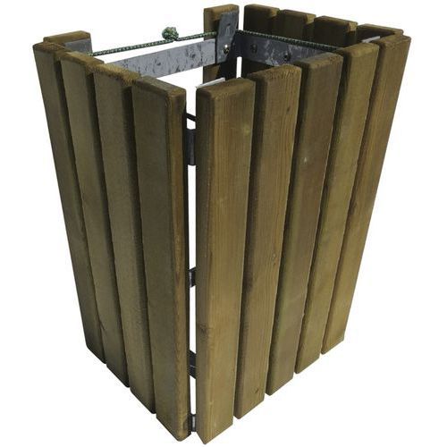 POUBELLE D'EXTÉRIEUR GROIX 25L - PIN TRAITÉ - MOBEXTAN