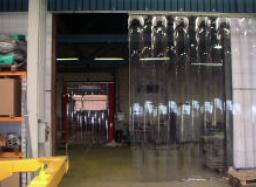 Rideau à lanières coulissant - dégagement total ou partiel avec rail rectiligne inclus_1