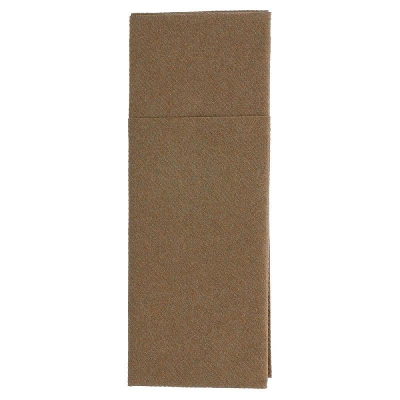 Serviette-étui pour couverts intissé chocolat 33x40cm - par 700_0