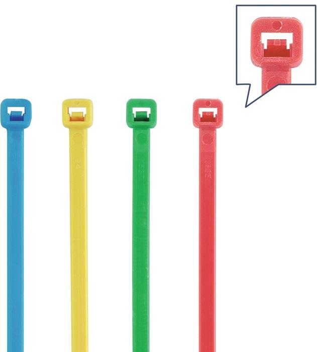 Set de colliers de câblage - 400 pièces - Polyamide 6.6 - Multicolore - Dimensions 4,8 x 280 mm_0