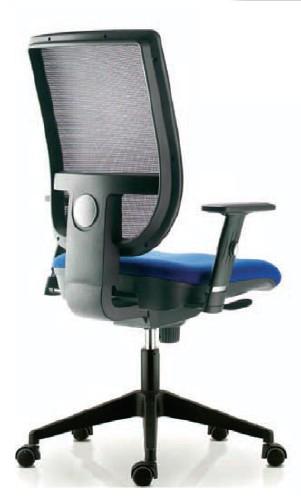 Siège de bureau Tertio avec dossier résille - Sokoa - Noir, Noir, Réglable hauteur_1
