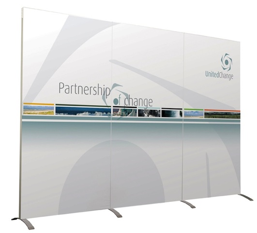 Stand d'exposition - Cadre textile sur pied recto verso - Aluminium - Impression textile HD - Largeurs 80 à 400 cm_0