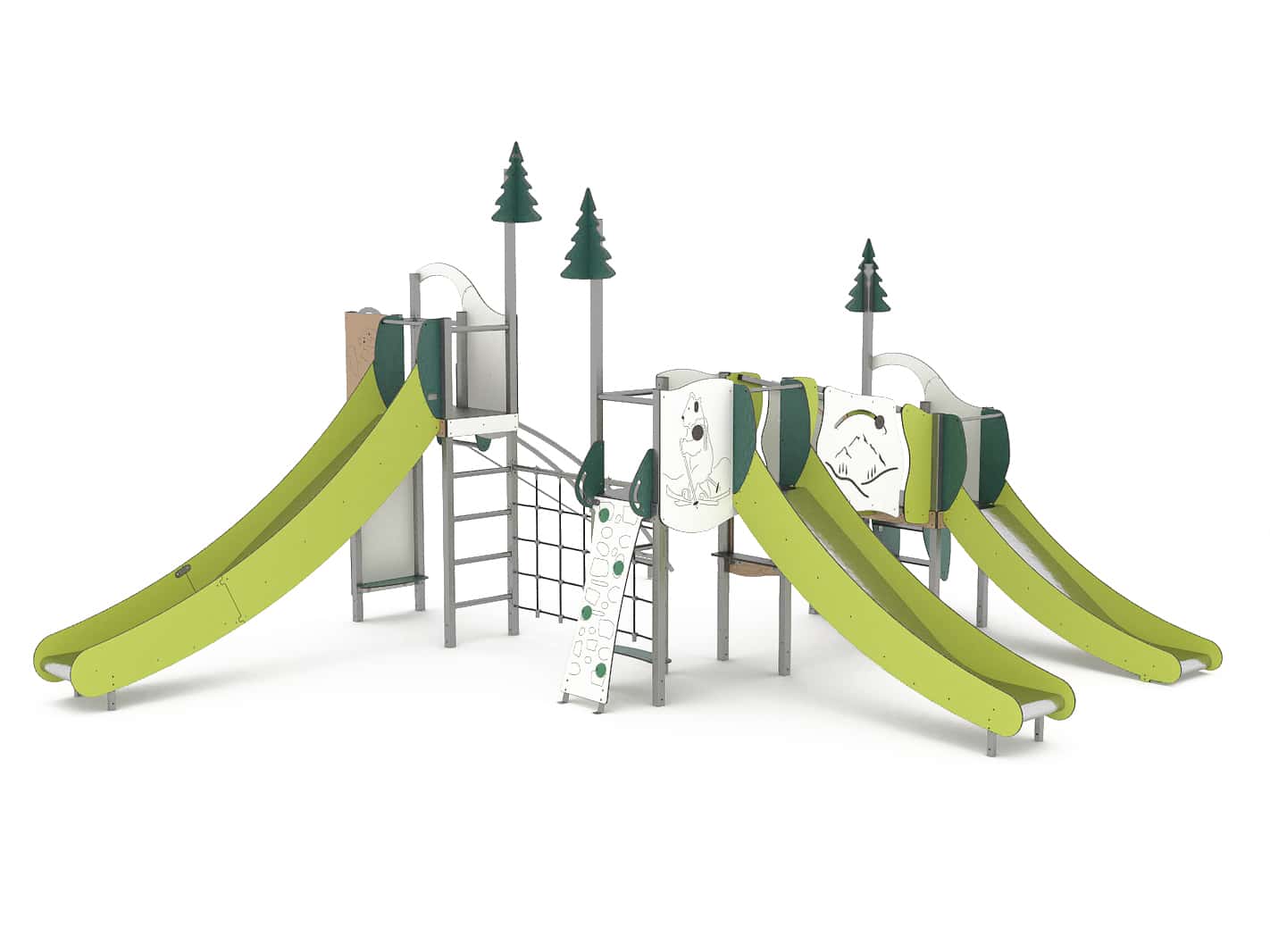 Structure multi-activités métallique montagne - LD1MON3041 - Ludoparc - Pour enfants à partir de 2 ans - Capacité 30 personnes_0