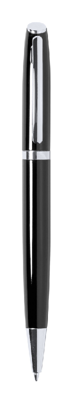 Stylo bille en aluminium recyclé - encre bleue - couleur noire - 19g_0