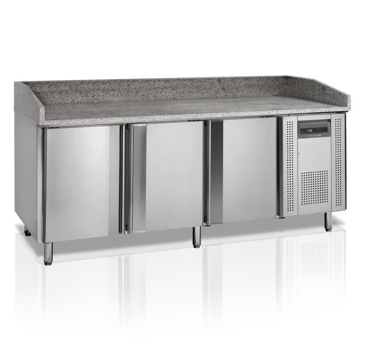 Table à pizza marbre 3 portes 600x400 mm - 580 litres - PPT1300_0
