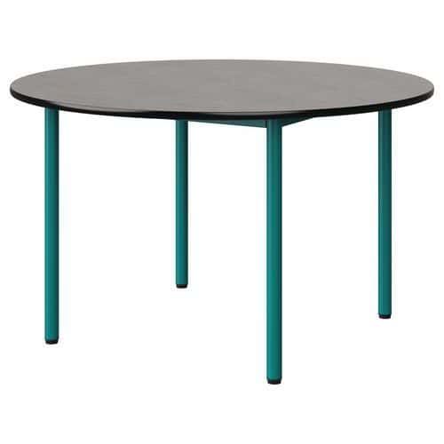 TABLE MALIBU Ø 120 T5 4P STRA BÉTON F186/NOIR BLEU 5018