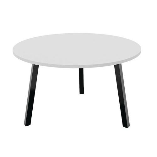 TABLE PARTAGE Ø 120 CM BLANC / NOIR - BURONOMIC