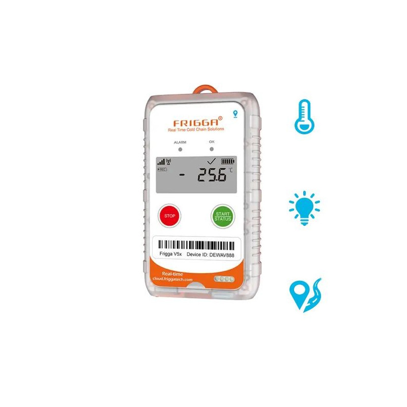 Frigga V5D - Enregistreur de température, luminosité et localisation en temps réel 2G et USB - Jusqu'à 60 jours d'enregistrement_0