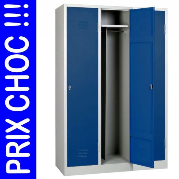 Vestiaire industrie salissante monobloc ECO - 3 cases - qualité économique - marque Rolléco_0