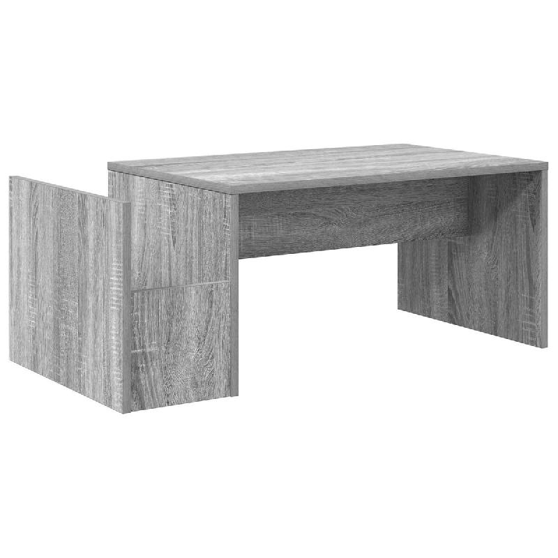 VidaXL Table basse Gris Sonoma 90 x 45 x 35 cm Bois d'ingénierie Modèle Atlas Épuré - 8000177_0