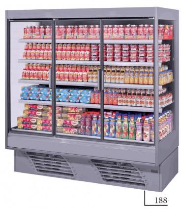 Vitrine verticale positive avec porte, pour chr, traiteurs, boulangeries, pâtisseries et chocolateries -  onwave 3 eco 125 iarp_0