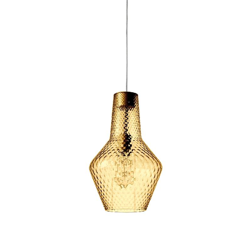 Zafferano Suspension Romeo Ø 250 X 3180 Mm. 1 Ampoule E27 70 W Hs-Ip20 Grise, Verre Ambré - orange 8054346792602_0