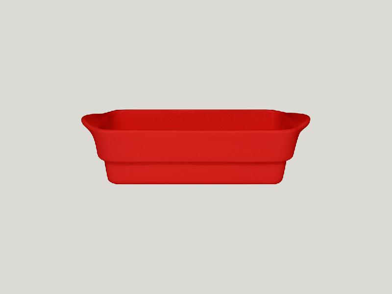 TERRINE RECTANGULAIRE ROUGE PORCELAINE 20X10 CM CHEFS FUSION RAK