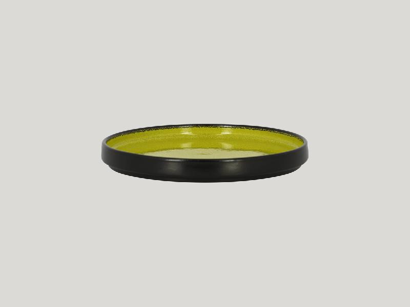 ASSIETTE PLATE ROND VERT PORCELAINE Ø 20 CM FIRE RAK