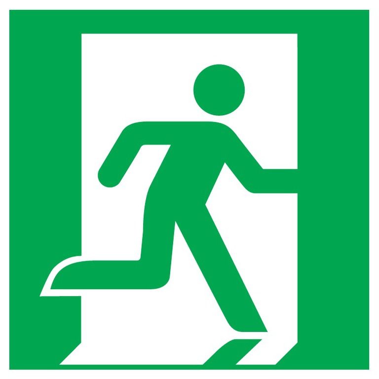 628417 - Signalisation sécurité travail - Sortie de secours à droite 200x200mm - Sofop S.A.S_0