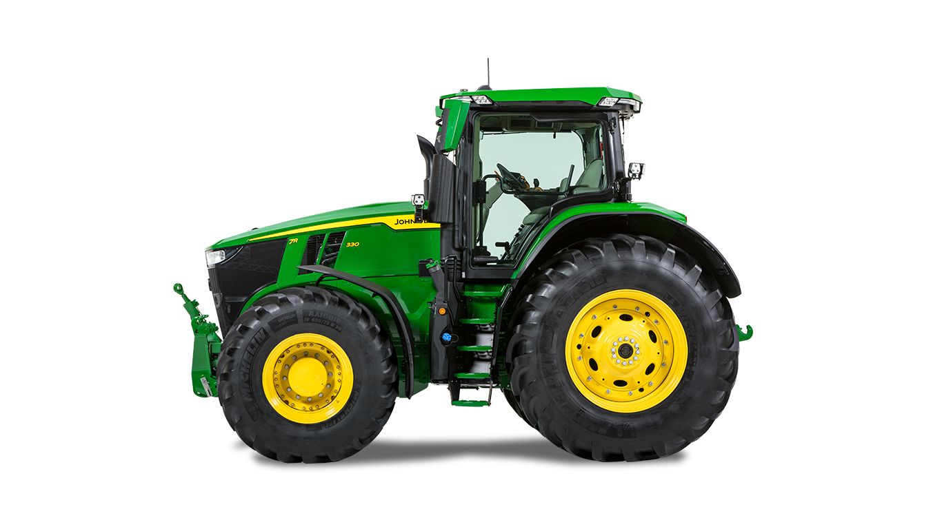 Tracteur agricole 7R 250 - John Deere - 250 ch nominal - moteur 6 cylindres 6,8L - solutions d'agriculture de précision_0