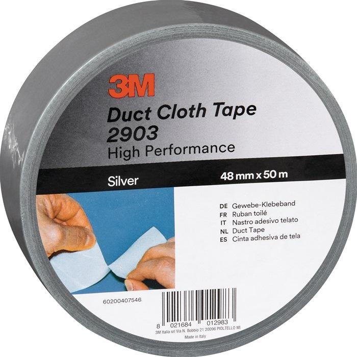 Adhésif toilé Scotch® 2903 argent - Longueur 50 m, largeur 48 mm - Rouleau 3M_0