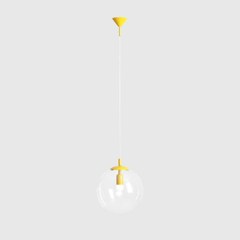 ALDEX SUSPENSION NOHR ABAT-JOUR VERRE, MOUTARDE/CLAIRE