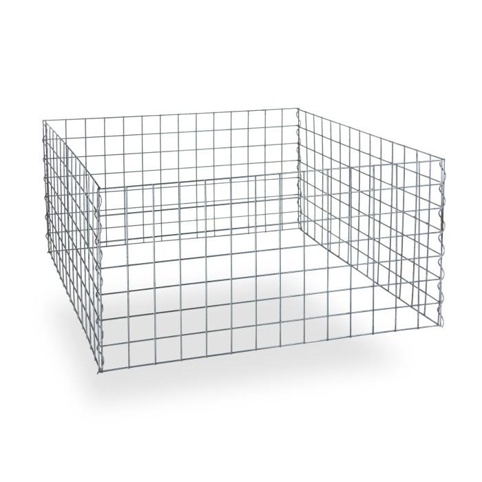 Bac à compost en métal galvanisé 107 x 107 x 54 cm_0
