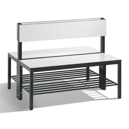 BANC DOUBLE AVEC DOSSIER ET GRILLE - CP - BASIC PLUS - 100 CM