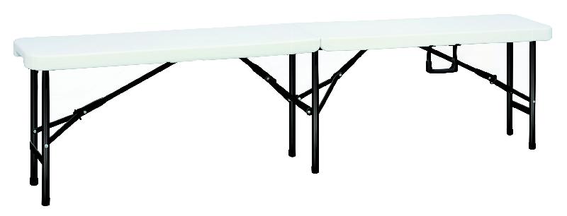 Banc pliant Segovilla - en plastique polypropylène gris_0