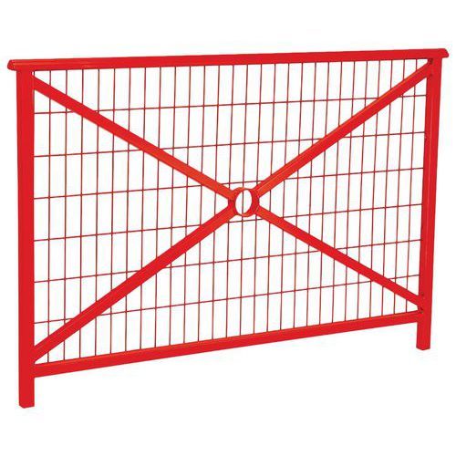 BARRIÈRE LISBONNE 1.50 M STRUCTURE GRILLAGÉE ZINC ROUGE 3020 - PROCITY