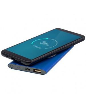 BATTERIE DE SECOURS SANS FIL JUICE DE 4 000 MAH - BLEU ROYAL - CHARGEURS ET BATTERIES PUBLICITAIRES