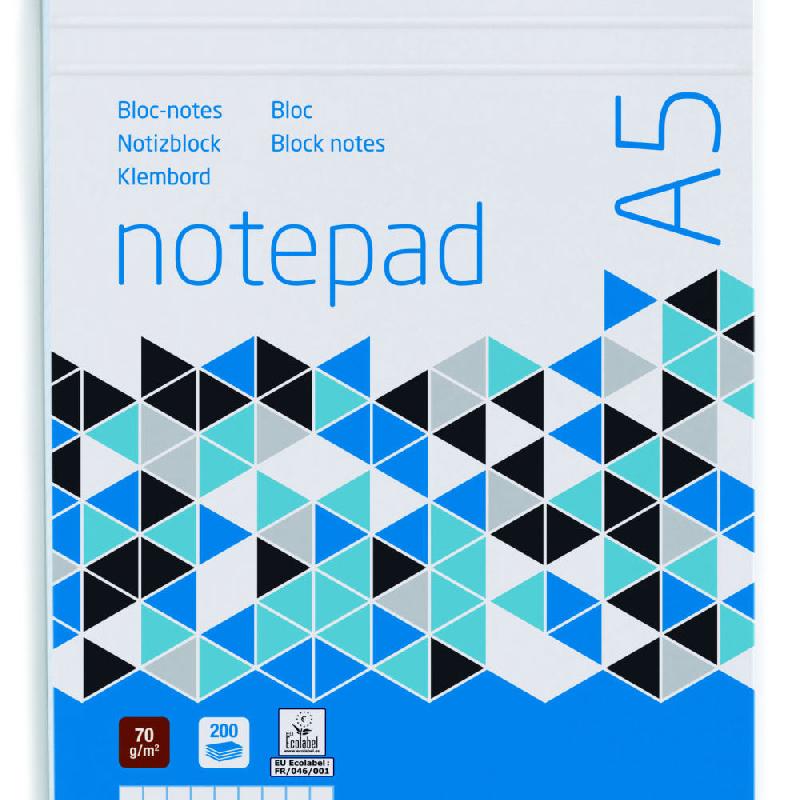 BLOC DIRECTION A5 RAJA  - 14,8 X 21 CM -  PETITS CARREAUX 5 X 5 - NON PERFORE - 200 PAGES - - LOT DE 5