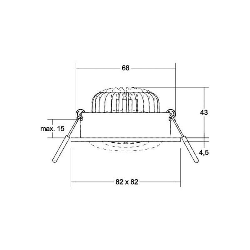 BRUMBERG BB36 ENCASTRÉ LED NON DIMMABLE NOIR