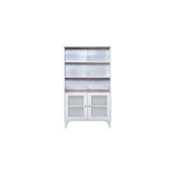 Buffet 2 portes et étagères en aggloméré Calvin Hanah Home - blanc 8684283661886_0