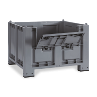 Caisse palette plastique avec trappe d'accès 1200 x 800 - 600 L_0