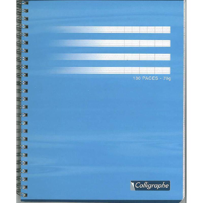 CALLIGRAPHE CAHIER CALLIGRAPHE LIGNE 7000 CLAIREFONTAINE - FORMAT : 17 X 22 CM - SPIRALES - RÉGLURE : SEYÈS - 70 G - 180 PAGES   (LOT DE 5)