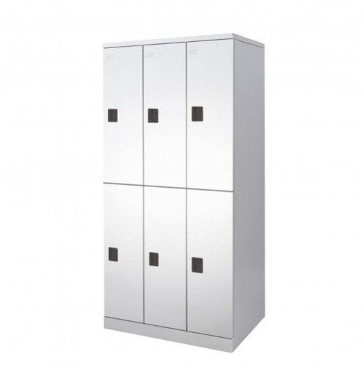 Casier Uniworks triple 6 portes - ECT0006 - Tôle robuste et accessoires intégrés_0