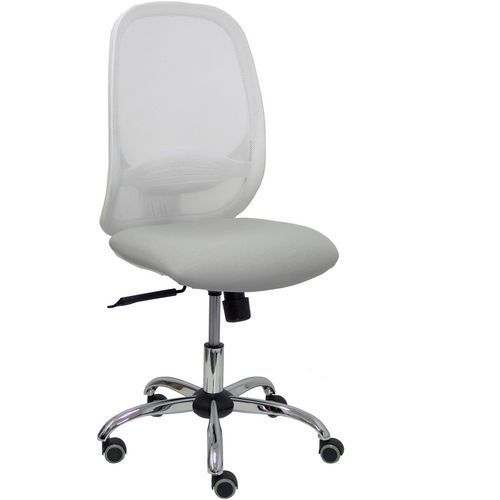 CHAISE DE BUREAU CILANCO BASE CHROMÉE - GRIS CLAIR - PIQUERAS Y CRESPO
