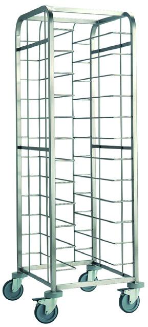 Chariot de service pour plateaux 24 niveaux - CBAD-24 - Dimensions 860x565x1825 mm_0
