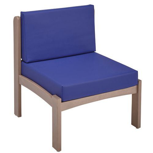 CHAUFFEUSE AUTIZE STRUCTURE TAUPE PVC BLEU - MANUTAN EXPERT