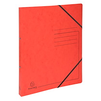 CLASSEUR 2 ANNEAUX 15MM CARTE LUSTRÉE IMPRIMÉE - A4 - ROUGE - LOT DE 10