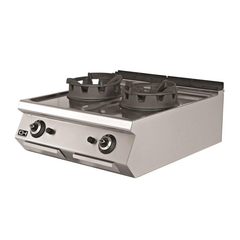 Climahosteleria Wok à gaz Table-top 2 brûleurs 2 x 18 kW 800x900x300h mm EMPPLS9WK020 Line 900 Istanbul - EMPPLS9WK020_0